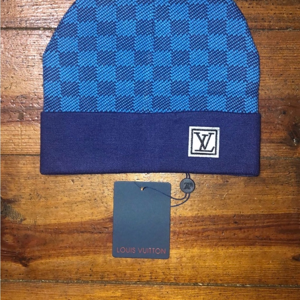 Louis Vuitton Blue Patterned Hat - image 1